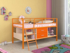Кровать-чердак "Севилья-Я-мини" с ящиками (Оранжевый) в Асбесте - asbest.mebel-74.com | фото