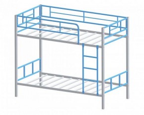 Кровать двухъярусная "Севилья-2.01 комбо" Серый/Голубой в Асбесте - asbest.mebel-74.com | фото