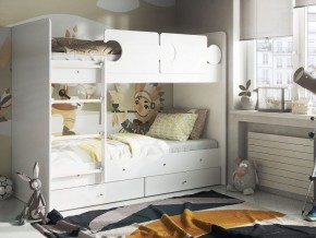 Кровать двухъярусная "Тетрис" (щиты) с бортиками + ящики в Асбесте - asbest.mebel-74.com | фото