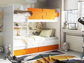 Кровать двухъярусная "Тетрис" (щиты) с бортиками + ящики в Асбесте - asbest.mebel-74.com | фото