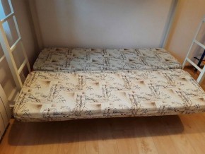 Кровать двухъярусная с диваном "Мадлен" (Коричневый/Бежевый) в Асбесте - asbest.mebel-74.com | фото