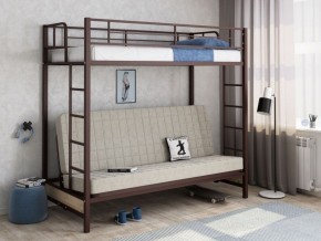 Кровать двухъярусная с диваном "Мадлен" (Коричневый/Бежевый) в Асбесте - asbest.mebel-74.com | фото