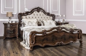 Кровать двуспальная "Илона" с мягким изголовьем (1800) караваджо в Асбесте - asbest.mebel-74.com | фото