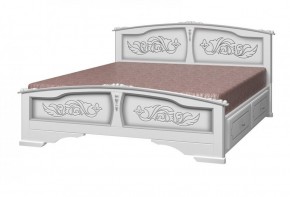 ЕЛЕНА Кровать из массива 1400 с 2-мя ящиками  в Асбесте - asbest.mebel-74.com | фото