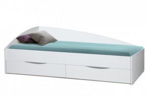 Кровать одинарная "Фея - 3" асимметричная 1900х800 (белая) в Асбесте - asbest.mebel-74.com | фото