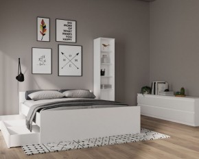 Кровать ОРИОН двухспальная с ортопедическим основанием 140х200, цвет белый в Асбесте - asbest.mebel-74.com | фото