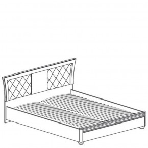 Кровать с мягким изголовьем №198 "Лючия" (1600) Дуб оксфорд в Асбесте - asbest.mebel-74.com | фото