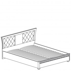 Кровать с мягким изголовьем №200 "Лючия" (1800) Дуб оксфорд в Асбесте - asbest.mebel-74.com | фото