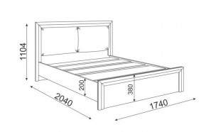 Кровать 1.6 Глэдис М31 с настилом и мягкой частью (ЯШС/Белый) в Асбесте - asbest.mebel-74.com | фото