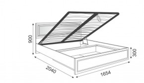 Кровать 1.6 Беатрис М11 с мягкой спинкой и ПМ (дуб млечный) в Асбесте - asbest.mebel-74.com | фото