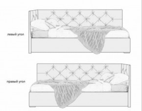 Кровать угловая Хлоя интерьерная +основание (80х200) в Асбесте - asbest.mebel-74.com | фото