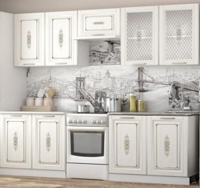 Кухонный гарнитур 2.2 м "Велес" (белый/сандал белый) в Асбесте - asbest.mebel-74.com | фото