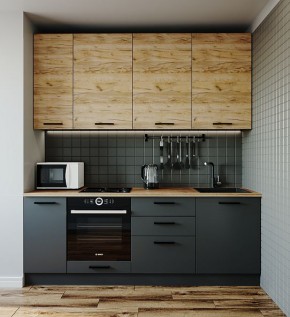 Кухонный гарнитур Дели 2200 (Стол. 38мм) в Асбесте - asbest.mebel-74.com | фото