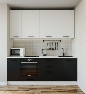 Кухонный гарнитур Графика 2200 (Стол. 26мм) в Асбесте - asbest.mebel-74.com | фото