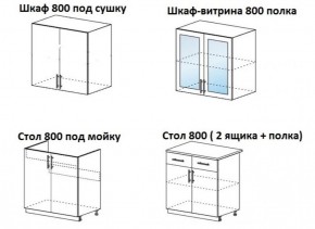 ЛИЗА-1 Кухонный гарнитур 1.6 в Асбесте - asbest.mebel-74.com | фото