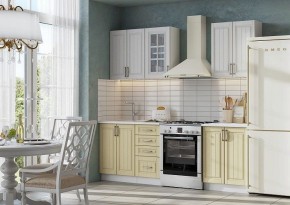 Кухонный гарнитур Лондон 1600 (белый/белый/дуб крем) в Асбесте - asbest.mebel-74.com | фото