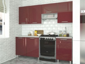 Модульная кухня Танго бордо в Асбесте - asbest.mebel-74.com | фото