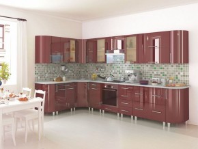 Модульная кухня Танго бордо в Асбесте - asbest.mebel-74.com | фото
