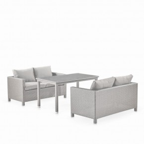 Обеденный комплект плетеной мебели с диванами T256C/S59C-W85 Latte в Асбесте - asbest.mebel-74.com | фото