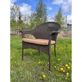 Плетеное кресло LV-140B-Brown с подушкой в комплекте в Асбесте - asbest.mebel-74.com | фото