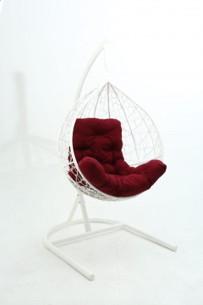 Подвесное кресло Бароло (белый/бордо) в Асбесте - asbest.mebel-74.com | фото