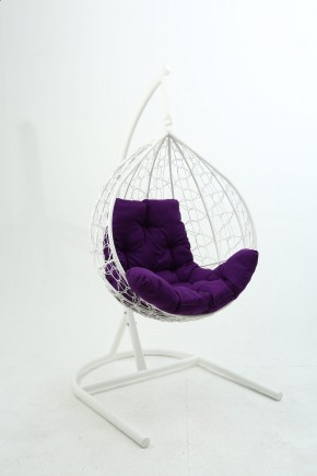 Подвесное кресло Бароло (белый/фиолетовый) в Асбесте - asbest.mebel-74.com | фото