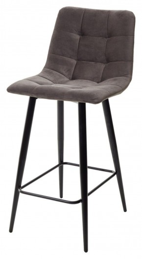 Полубарный стул CHILLI-QB графит #14, велюр / черный каркас (H=66cm) М-City в Асбесте - asbest.mebel-74.com | фото