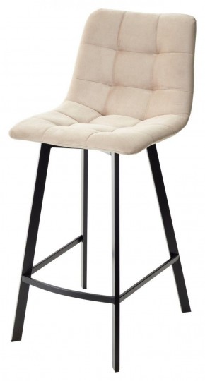 Полубарный стул CHILLI-QB SQUARE бежевый #5, велюр / черный каркас (H=66cm) М-City в Асбесте - asbest.mebel-74.com | фото