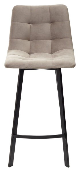 Полубарный стул CHILLI-QB SQUARE латте #25, велюр / черный каркас (H=66cm) М-City в Асбесте - asbest.mebel-74.com | фото