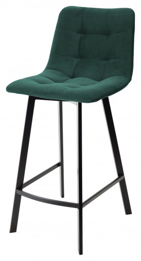 Полубарный стул CHILLI-QB SQUARE зеленый #19, велюр / черный каркас (H=66cm) М-City в Асбесте - asbest.mebel-74.com | фото