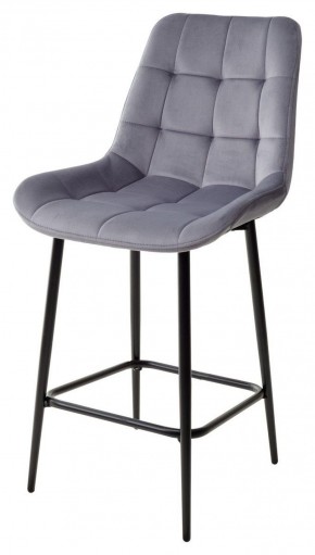 Полубарный стул ХОФМАН, цвет H-14 Серый, велюр / черный каркас H=63cm М-City в Асбесте - asbest.mebel-74.com | фото