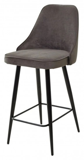Полубарный стул NEPAL-PB ГРАФИТ #14, велюр/ черный каркас (H=68cm) М-City в Асбесте - asbest.mebel-74.com | фото