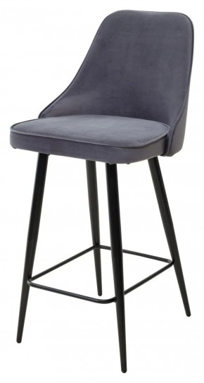 Полубарный стул NEPAL-PB СЕРЫЙ #27, велюр/ черный каркас (H=68cm) М-City в Асбесте - asbest.mebel-74.com | фото