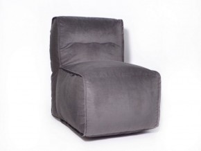 Прямое модульное бескаркасное кресло Комфорт (Графит велюр) в Асбесте - asbest.mebel-74.com | фото