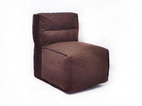 Прямое модульное бескаркасное кресло Комфорт (Шоколад велюр) в Асбесте - asbest.mebel-74.com | фото