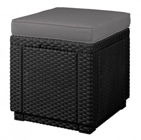 Пуфик Куб с подушкой (Cube with cushion) графит - прохладный серый в Асбесте - asbest.mebel-74.com | фото