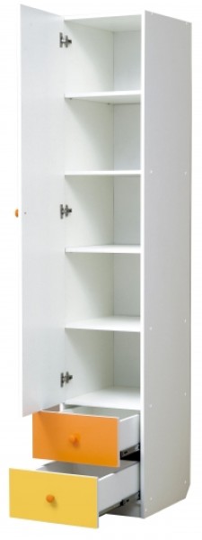 Шкаф 1-но дверный с ящиками и зеркалом Радуга (400) в Асбесте - asbest.mebel-74.com | фото