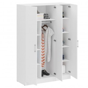 Шкаф 2-х створчатый + Пенал Стандарт, цвет белый, ШхГхВ 135х52х200 см., универсальная сборка в Асбесте - asbest.mebel-74.com | фото