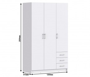 Шкаф 3 дверный Терра СБ-2797 (Белый) в Асбесте - asbest.mebel-74.com | фото