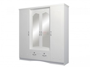 Шкаф 4-х дверный для одежды и белья Ольга-10 МДФ в Асбесте - asbest.mebel-74.com | фото