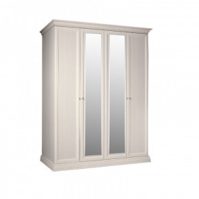 Шкаф 4-х дверный для платья и белья (2 зеркала) Амели штрих-лак (АМШ1/4) в Асбесте - asbest.mebel-74.com | фото