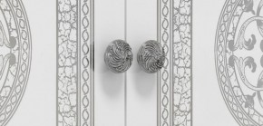 Шкаф 4-х дверный с зеркалами (12.244) Грация (белый/серебро) в Асбесте - asbest.mebel-74.com | фото