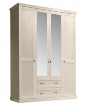 Шкаф 4-х дверный (с зеркалами) для платья и белья с выдвижными ящиками Венеция дуб седан (ВНШ1/41) в Асбесте - asbest.mebel-74.com | фото