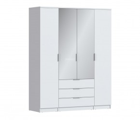 Шкаф 4х дверный с зеркалами Николь СБ-2595/1 (Белый) в Асбесте - asbest.mebel-74.com | фото