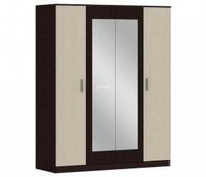Шкаф 4х дверный с зеркалами Уют СБ-2750/1.Н (Венге/Паллада) в Асбесте - asbest.mebel-74.com | фото