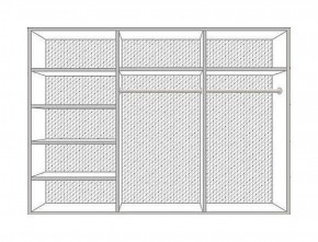 Шкаф 6-и дверный с зеркалами (04.146) Диана в Асбесте - asbest.mebel-74.com | фото