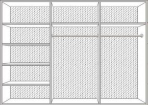 Шкаф 6-ти дверный с зеркалами (08.246) Ирина (беж) в Асбесте - asbest.mebel-74.com | фото