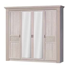 Шкаф для одежды 4-дверный №203 "Лючия" Дуб оксфорд серый в Асбесте - asbest.mebel-74.com | фото