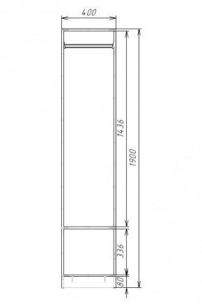 Шкаф для Одежды ЭШ1-РП-19-4 (ручка профильная) серия "Экон" в Асбесте - asbest.mebel-74.com | фото