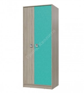 Шкаф для одежды Сити (Арт. 6-9411) Дуб Сонома/Аква в Асбесте - asbest.mebel-74.com | фото